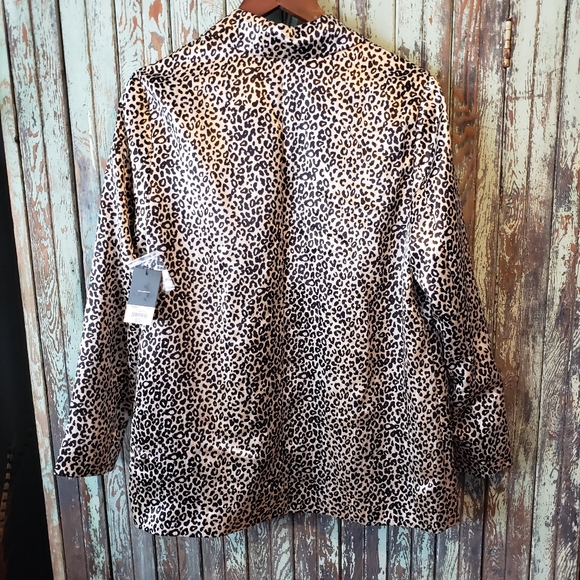 Nine West Animal Print Blazer NWT Size M - Picture 2 of 7